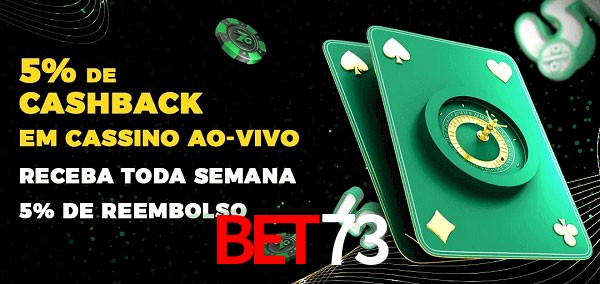 Promoções do cassino ao Vivo bet73